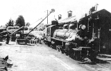 The engine shed with an Ab class engine coaling up